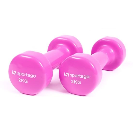 Vinylová činka Sportago Kirby, 2x2kg ružové