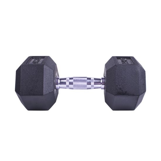 Profi šesťhranná pogumovaná činka Sportago Hexagon 15 kg