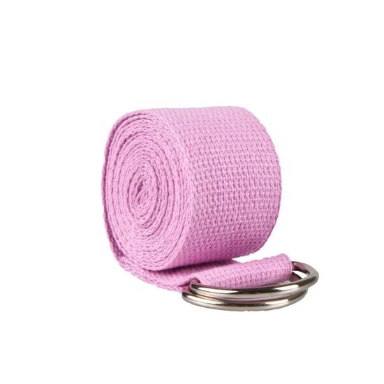 Růžový bavlněný popruh na jógu Sportago Yoga Strap II