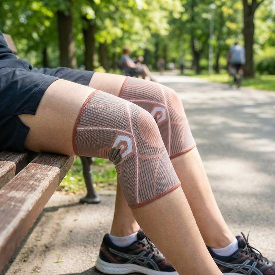 Sportago Sportovní bandáž na koleno elastická - tělová - 2 ks