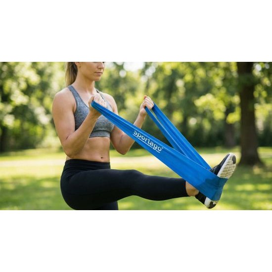 Gumový expandér Sportago Band Heavy 120 cm, modrý