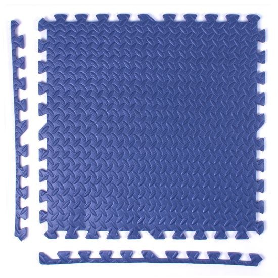 Puzzle podložka Sportago Easy-Lock 60x60x1,2 cm, 4 ks, tmavo modrá