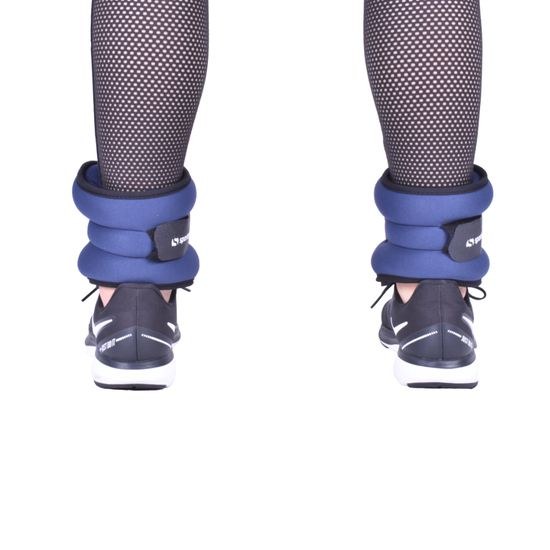 Sportago – neoprénové závažie na zápästie a členky 2×0,5 kg, modré