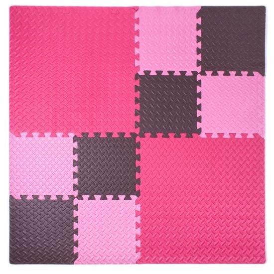 Puzzle podložka Sportago Easy-Lock 60x60x1,2 cm, 4 ks, růžová