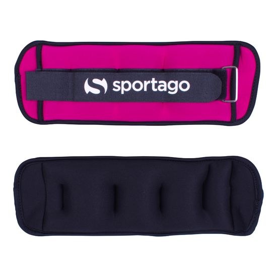 Sportago neoprénová zátěž na zápěstí/kotník 2 x 1,5 kg - růžová