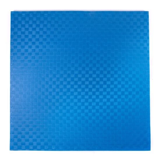 Sportago Tatami Taekwondo podložka 100x100cm žlutá-modrá vzor 2