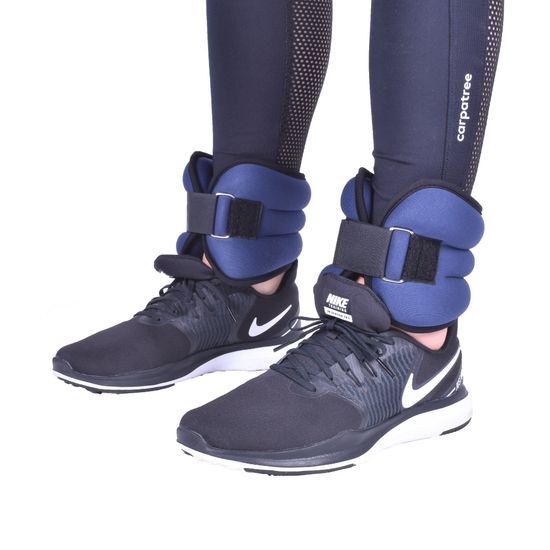 Sportago – neoprénové závažie na zápästie a členky 2×0,5 kg, modré