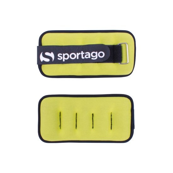 Sportago neoprénová záťaž na zápästie/členok 2 x 0,5 kg - zelená