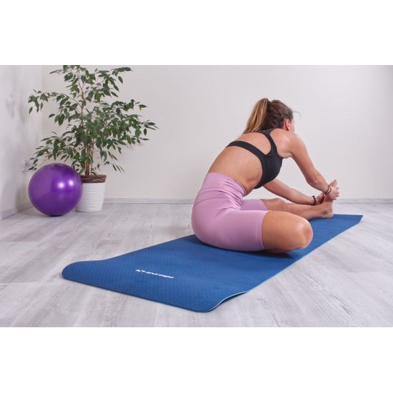 Podložka na cvičení Sportago TPE Yoga dvouvrstvá 173x61x0,6 cm Modrá
