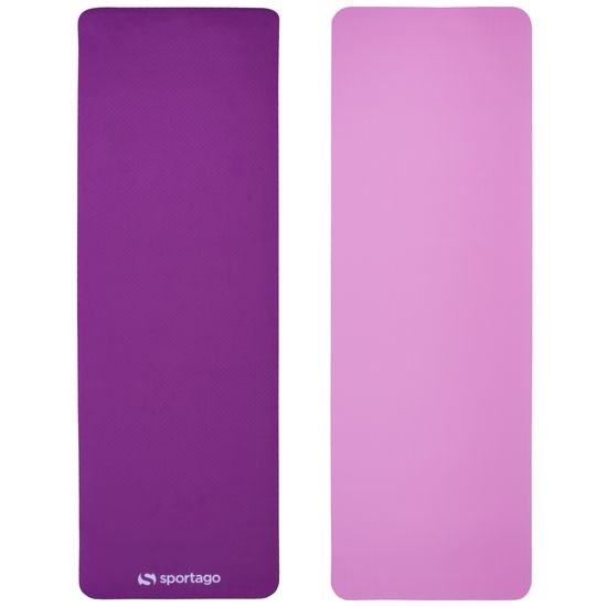 Podložka na cvičení Sportago TPE Yoga dvouvrstvá 173x61x0,6 cm Fialová