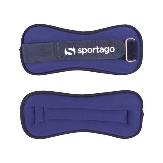 Sportago – neoprénové závažie na zápästie a členky 2×0,5 kg, modré