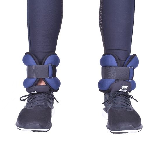 Sportago – neoprénové závažie na zápästie a členky 2×0,5 kg, modré