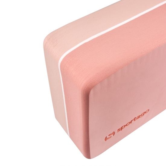 Detail zaobleného rohu růžové kostky Sportago Tiga