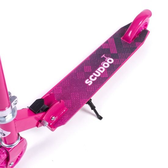 Koloběžka Scudoo Teeno Pro se svítícími kolečky - růžová