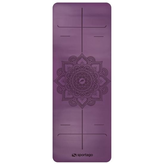 Gumová jogová podložka Sportago Amita 185x68x0,45 cm