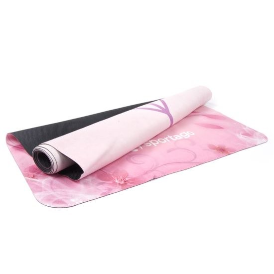 Prémiová semišová podložka na jogu Sportago 185x68x0,15 cm - Jemná Sakura
