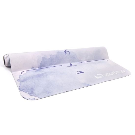 Prémiová semišová podložka na jogu Sportago 185x68x0,15 cm - Levanduľový zen