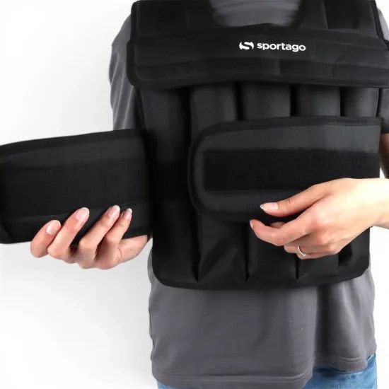 Nastavení bočního pásu na suchý zip u vesty Sportago Gravus 10 kg