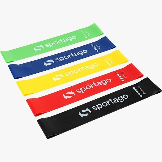 Sportago set odporových gum a klouzavých disků