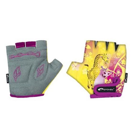 Spokey GIRAFFE GLOVE Detské cyklistické rukavice