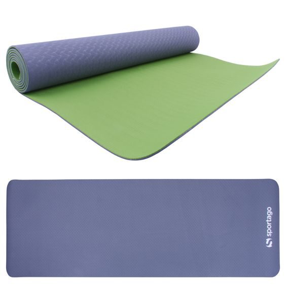 Podložka na cvičení Sportago TPE Yoga dvouvrstvá 173x61x0,4 cm, šedá