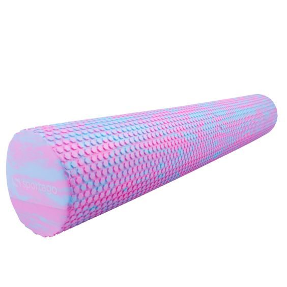 Yoga valec Sportago Seymour 90x15 cm, modro-ružový