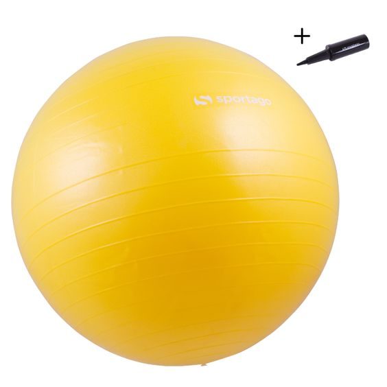 Gymnastický míč Sportago Anti-Burst 75 cm, modrý, vratanie pumpičky