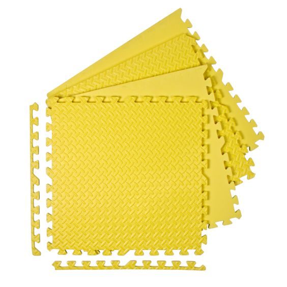 Puzzle podložka Sportago Easy-Lock 62x62x1,2 cm, 4 ks, žlutá