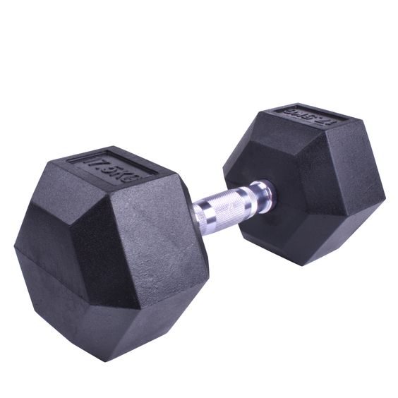 Profi šestihranná pogumovaná činka Sportago Hexagon 10 kg