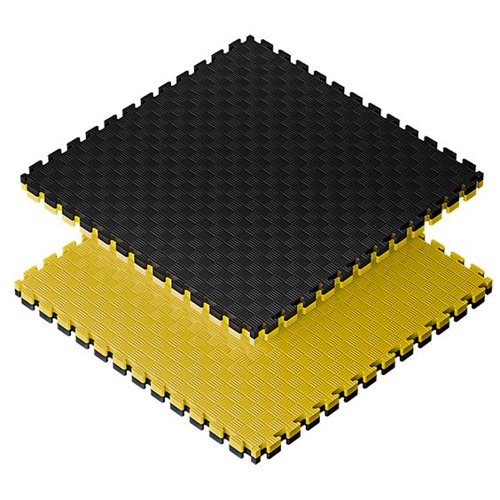 Sportago Tatami Taekwondo podložka 100x100cm černá-žlutá