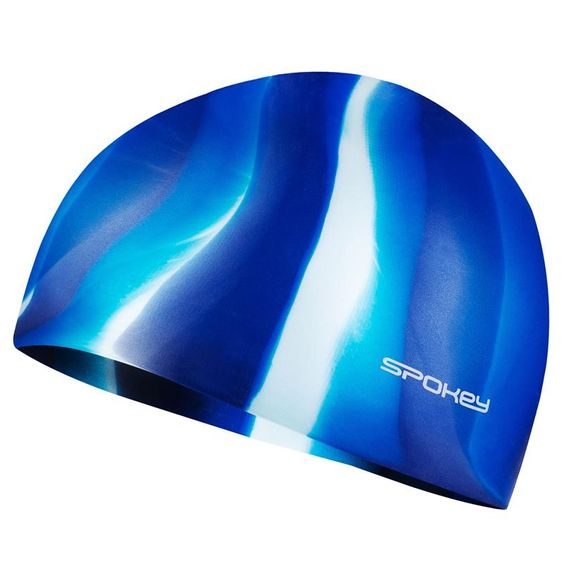 ABSTRACT-Plavecká čepice silikonová modro-bílé pruhy