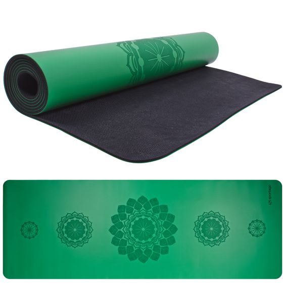 Gumová jóga podložka Sportago Indira 183x66x0,3cm - zelená