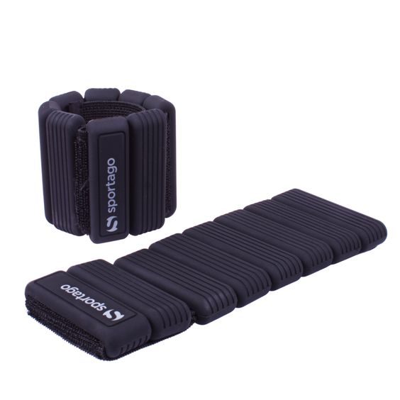 Sportago Fity Groove silikonové závaží na kotníky 2x0,5 kg, černé