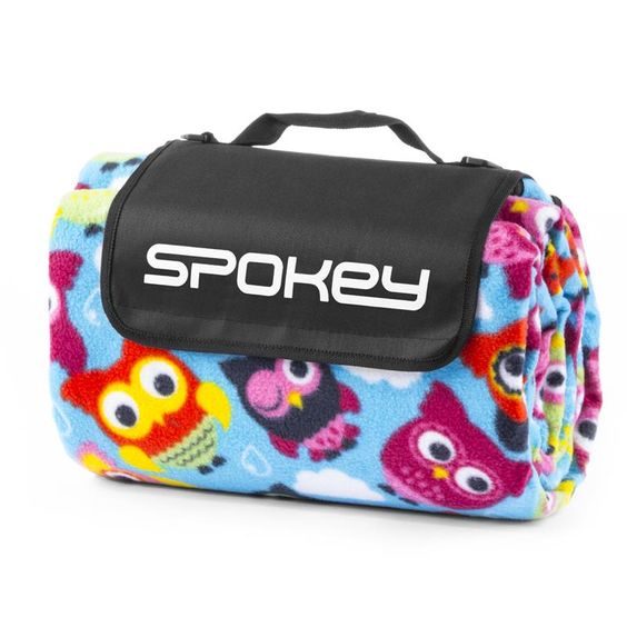 Spokey PICNIC OWL Dětská pikniková deka s popruhem 180x210 cm