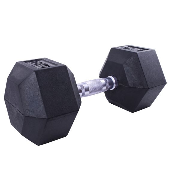 Profi šestihranná pogumovaná činka Sportago Hexagon 20 kg