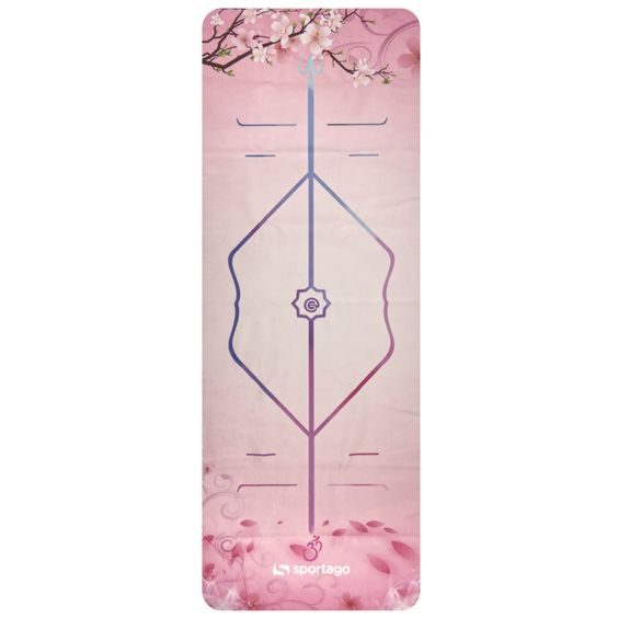 Prémiová semišová podložka na jogu Sportago 185x68x0,15 cm - Jemná Sakura