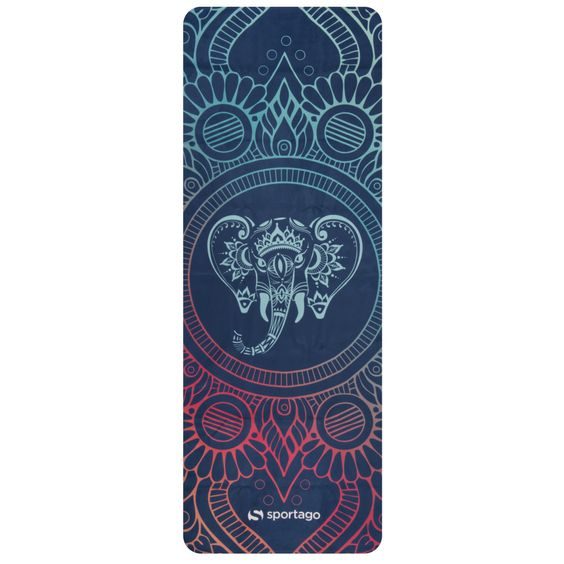 Prémiová semišová podložka na jogu Sportago 185x68x0,15 cm - Slonja Múdrosť