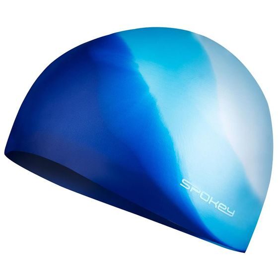 ABSTRACT-Plavecká čepice silikonová modrá s bílým v zadu