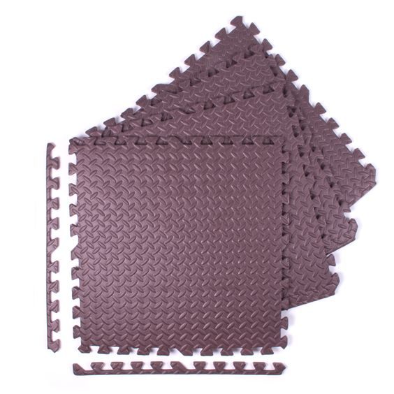 Puzzle podložka Sportago Easy-Lock 60x60x1,2 cm, 4 ks, kávová