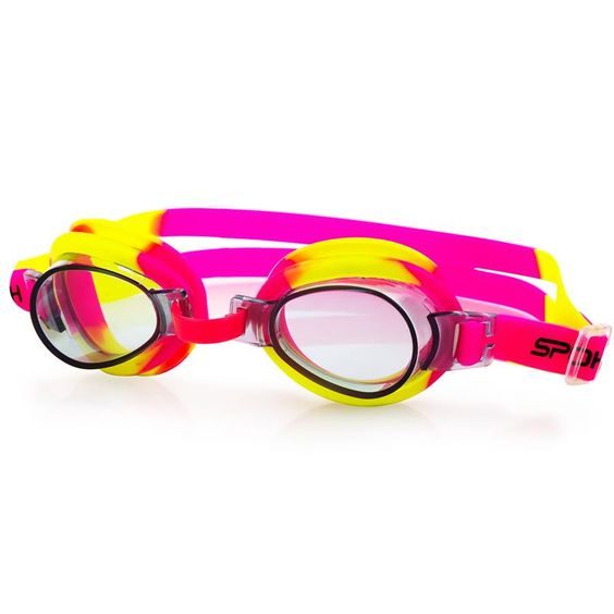 JELLYFISH Dětské plavecké brýle růžovo-žluté
