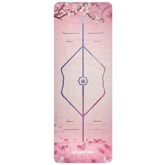 Prémiová semišová podložka na jogu Sportago 185x68x0,15 cm - Jemná Sakura