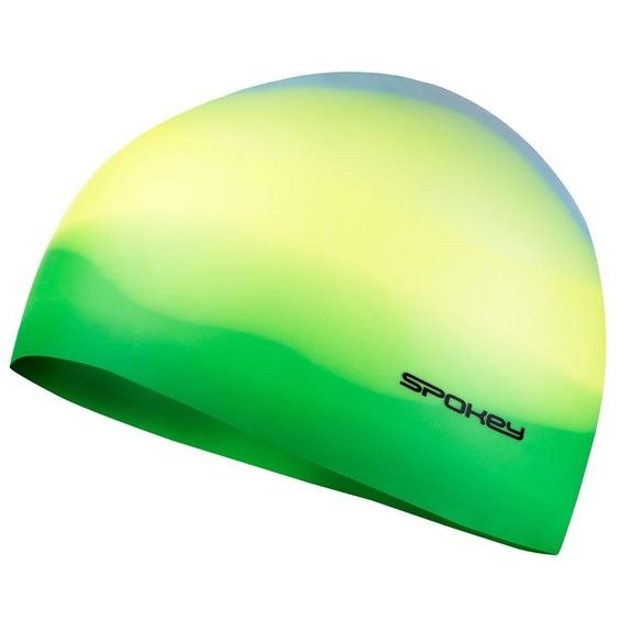 ABSTRACT-Plavecká čepice silikonová žlutá se zeleným okrajem
