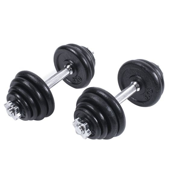 Sada jednoručných nakladacích činiek 2x15 kg Sportago Fader 30mm