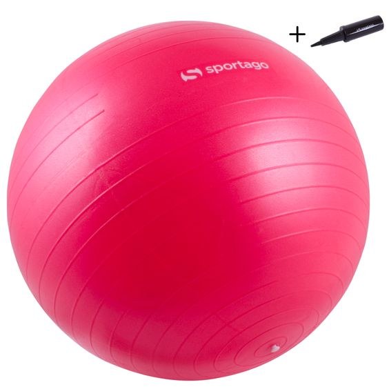 Gymnastický míč Sportago Anti-Burst 85 cm, červený, včetně pumpičky