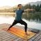 Premium semišová podložka na jógu Sportago 185x68x0,15 cm - Ohnivý Proud