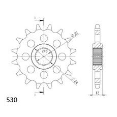 ŘETĚZOVÉ KOLEČKO SUPERSPROX CST-3411:14 14 ZUBŮ, 530