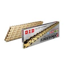 ZVM-X SÉRIE X-KROUŽKOVÝ ŘETĚZ D.I.D CHAIN 530ZVM-X2 1920 ČLÁNKŮ ZLATÁ/ZLATÁ