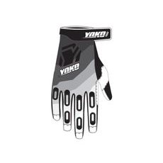 Motokrosové rukavice YOKO TWO černo/bílo/šedé M (8)
