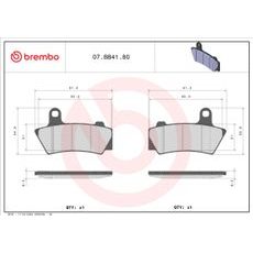 BRZDOVÉ DESTIČKY BREMBO 07BB4180