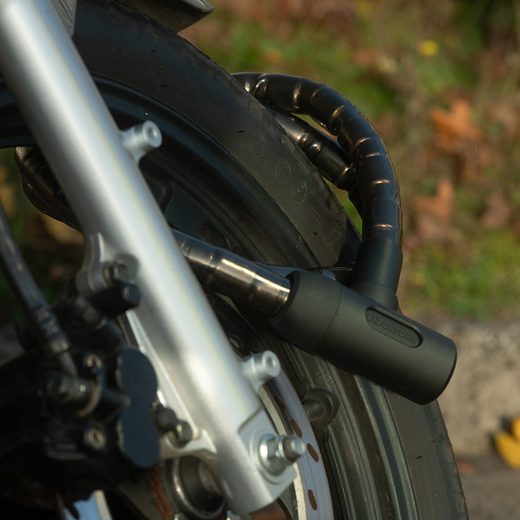 ZÁMEK NA ČTYŘKOLKU NEBO MOTORKU, DÉLKA 140 CM, ŠEDÝ